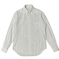 k*e様 Loro Piana リネンコットン ストライプシャツ ブルー 17/ Loro Piana リネンコットン ストライプシャツ ブルー 17/43