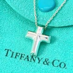 美品✨ティファニー クロス ネックレス 十字架 チャーム 925 シルバー Tiffany&Co ティファニー クロス 十字架 シルク ネックレス シルバー