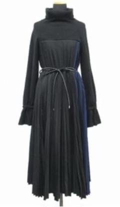 Maxmara タートルニットワンピース チャコール S 半袖 キレイめ 上品