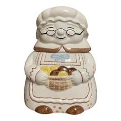 コダマロイヤル　日本製　ビスケットの形のクッキージャー　キャンディポット　陶器 アンティーク風 ガラス製 クッキージャー 7.0L Lサイズ 専用