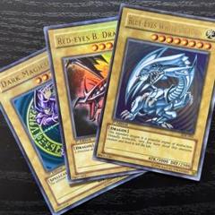 遊戯王　バンダイ版　セミコンプ　6種台紙セット　青眼　真紅眼　ブラマジ　3体連結 遊戯王 バンダイ版 セミコンプ 6種台紙セット 青眼 真紅眼