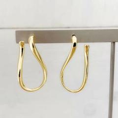 【新品・送料無料】フープ Uライン ピアス 韓国ファッション オルチャン