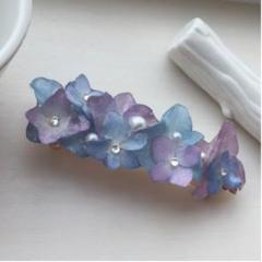 紫陽花のバレッタ