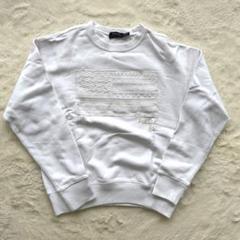 【特別送料無料！】 ⭐️ポロラルフローレン【M】ホワイト スウェット 刺繍 国旗 美 トップス