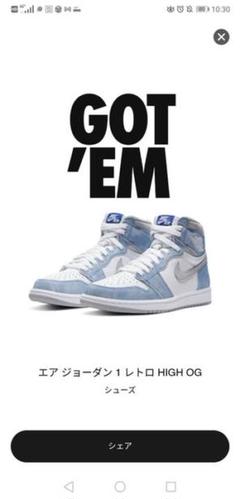 NIKEエアジョーダン1HighOGハイパーロイヤル