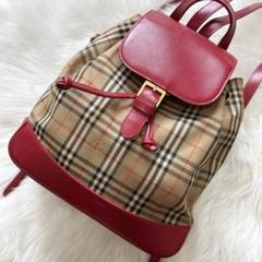Burberry リュック ノバチェック ホースシャドー キャンバス