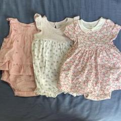 ベビー服　女の子　ロンパース　70cm ３枚セット