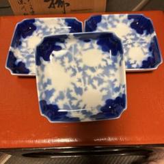 ☆ 深川製　絵皿　角2枚と丸皿 ☆ 深川製 絵皿 角2枚と丸皿