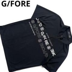 G/FORE ジーフォア　ハーフジップ モックネック　半袖シャツ　3 L 黒 G/FORE ジーフォア ハーフジップ モックネック 半袖シャツ 3 L