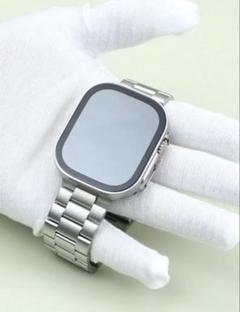 新品 Apple Watchバンド+ケースセット チタン風 44ミリ
