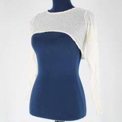 【美品 日本製 社交ダンス衣装】アイボリー CHACOTT アームカバー