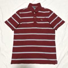 Abercrombie & Fitch 赤 ストライプ ポロシャツ M ボーダー