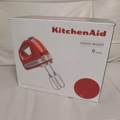 KitchenAid ハンドミキサー レッド 付属品完備 KitchenAid ハンドミキサー レッド 付属品完備