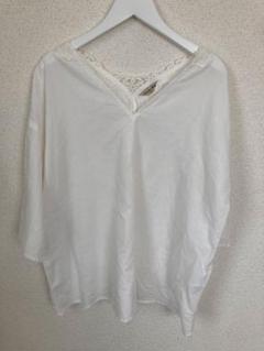 【Samansa Mos2 】レースディテールブラウス フリーサイズ 美品のサムネイル