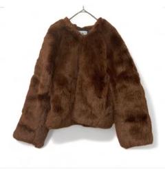 ナノユニバース　ファーコート　エコファー　ノーカラー ノーカラーエコファーコート – Maison de Lyla