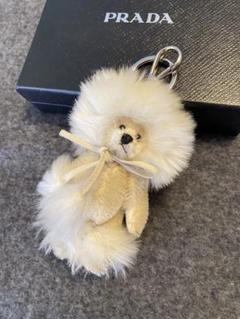 PRADA ぬいぐるみチャーム 追跡送料込 直営店 PRADA メタルリング付 Teddy バッグチャーム