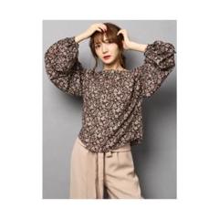 美品　FRAY I.D　FWFB174040 ボートネックギャザーブラウス 0