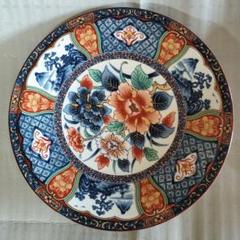 有田焼 伊万里焼 古伊万里 色絵 大皿 約40cm 管理A2813 飾り皿 骨董 骨董品 古伊万里 有田焼 明治時代 錦手金彩色絵 飾り皿 大皿