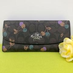 コーチ COACH 財布 シグネチャー チェリー エンベロープ