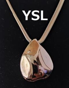 YSL イヴ・サンローラン ティアドロップネックレス シルバートーン