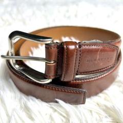 BURBERRY LONDON バーバリーロンドン レザー ベルト ブラウン 茶 中古・古着通販】BURBERRY LONDON (バーバリーロンドン) 2連