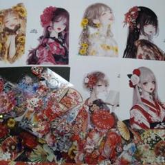 ○海外マステ切り売り10枚+cotton melody様ステッカー6枚和柄set