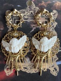 ハンドメイド ピアス 天使