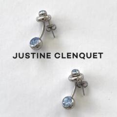 Justine Clenquet MINDY クリスタル ピアス シルバー 水色 Justine Clenquet MINDY クリスタル ピアス シルバー 水色