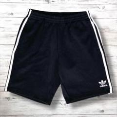 adidas originals ハーフパンツ 刺繍ロゴ 黒 L 1055