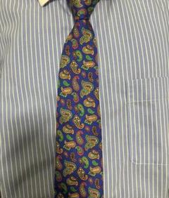 【新品タグ付き】ETRO ペイズリー柄 ネクタイ ブラウン ネイビー エトロ メンズ ネクタイ ETRO ブランド タイ 総柄 ペイズリー
