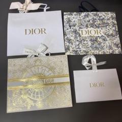 Dior ショップ袋 4枚セット ゴールドロゴ - メルカリ