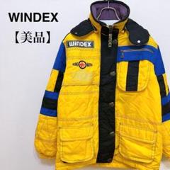 【美品】人気 WINDEX 多機能 刻印ボタン 刺繍 フード脱着 スキーウェア