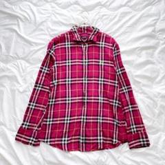 美品✨バーバリーブラックレーベル　ノバチェック　シャツ　ホースロゴ刺繍　L　紫
