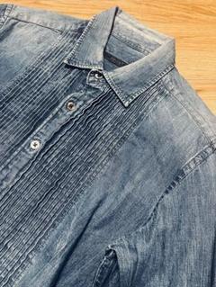 フリル　青　ソフネット　デニムシャツ　ブルー　長袖　M【美品】SOPHNET