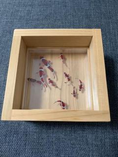 升 枡 樹脂 金魚 置物 工芸品 オブジェ 升 枡 樹脂 金魚 置物 工芸品 オブジェ