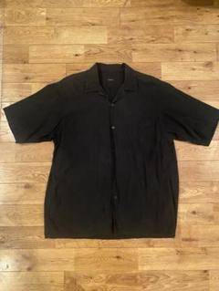 comoli ベタシャンオープンカラーシャツ 21ss black