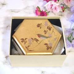 金沢　箔一〈花見鳥〉六角小物入れ 新品未使用品✨️