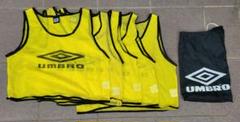 UMBRO イエロー トレーニングビブ 5枚セット