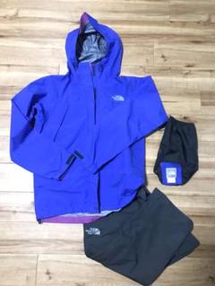 THE NORTHFACE レインウェア 上下セット 袋付き レディースM