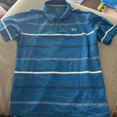 Under Armour ストライプ ポロシャツ 青