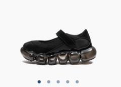 grounds限定品　光沢のある黒のローファー・バブルソール　24サイズ grounds限定品 光沢のある黒のローファー・バブルソール 24