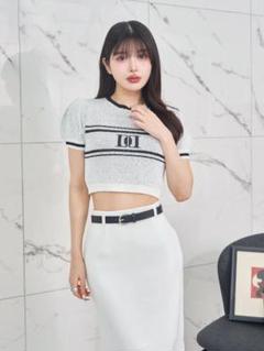Darich ロゴパイルニットトップス　ホワイト　フリーサイズ ロゴパイルニットトップス – Darich (ダーリッチ)