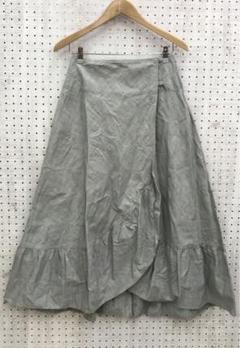 Y2K フェアリーグランジ古着　くるみボタン　レタスフリルラップロングスカート