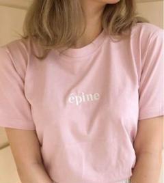 epine embroidery tee baby pink