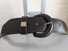 Brooks Brothers ブラック レザー キャンバス ベルト