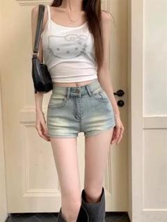 大人気❤️ミニタイトパンツ　年中コーデ　女子会デートにも最適