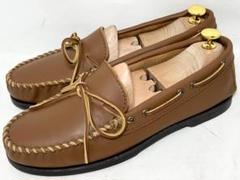 美品展示品 MINNETONKA 9 レザーキャンプモカシンシューズ スリッポン 美品展示品 MINNETONKA 9 レザーキャンプモカシンシューズ