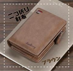 ✨ブラウン✨ 二つ折り 財布 ミニ財布 小銭入れ ビジネス カジュアル メンズ