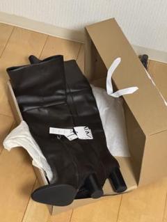新品タグ付き】ZARA レザーゲートルブーツ 40 - メルカリ