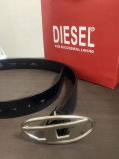 DIESELカウレザー レトロ ベルト 85サイズ/ブラック」